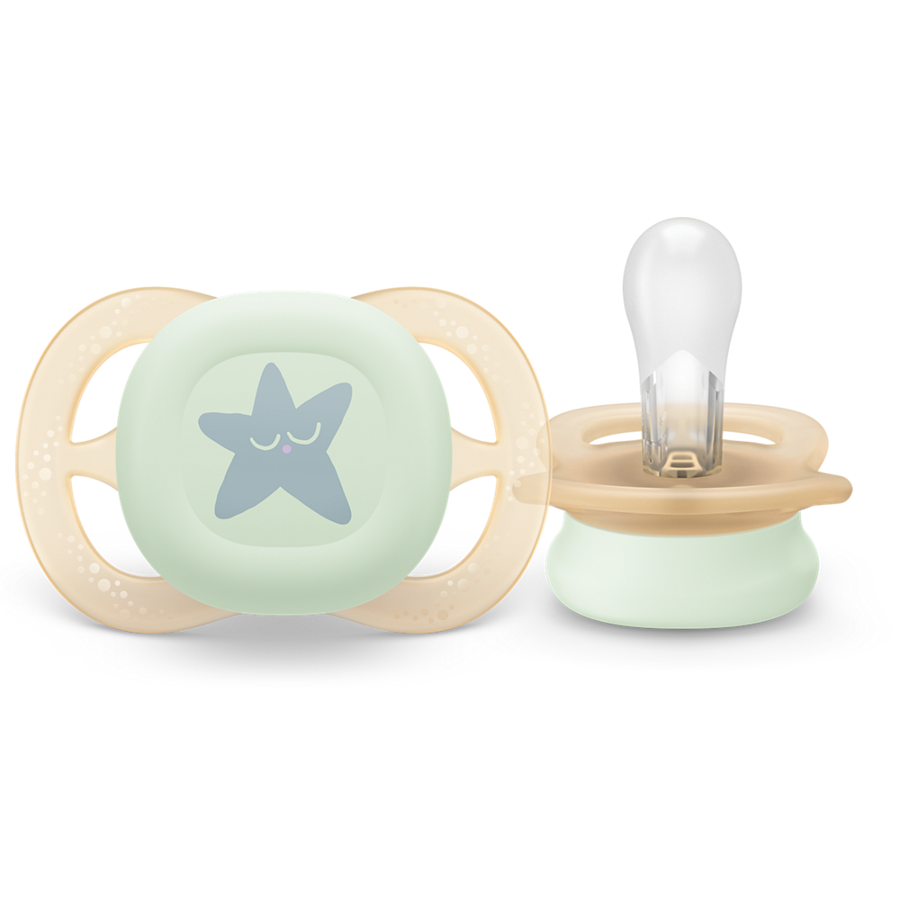 AVENT SCF075/17 TOLAŽILNA DUDA - SILIKON ULTRA START NOČNA 0-2M, Ž, 2/1