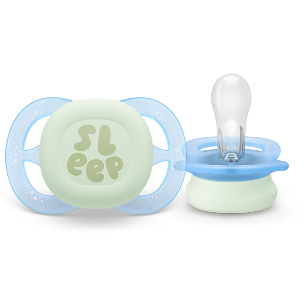 Philips Avent Ultra Start noćna duda varalica, 0-2m, dječak, 2kom, SCF075/08