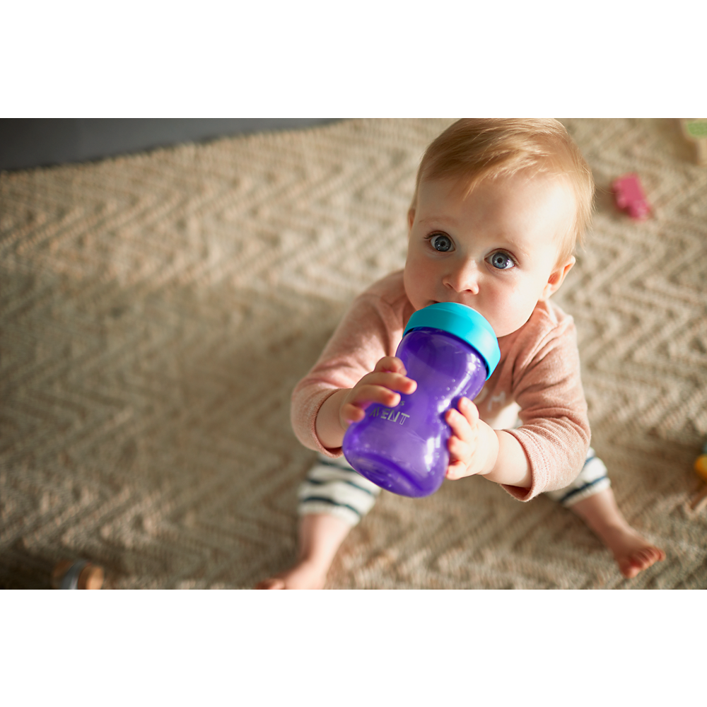 Philips Avent bočica s mekanim usnikom 9m+, 300ml, djevojčica, SCF802/02