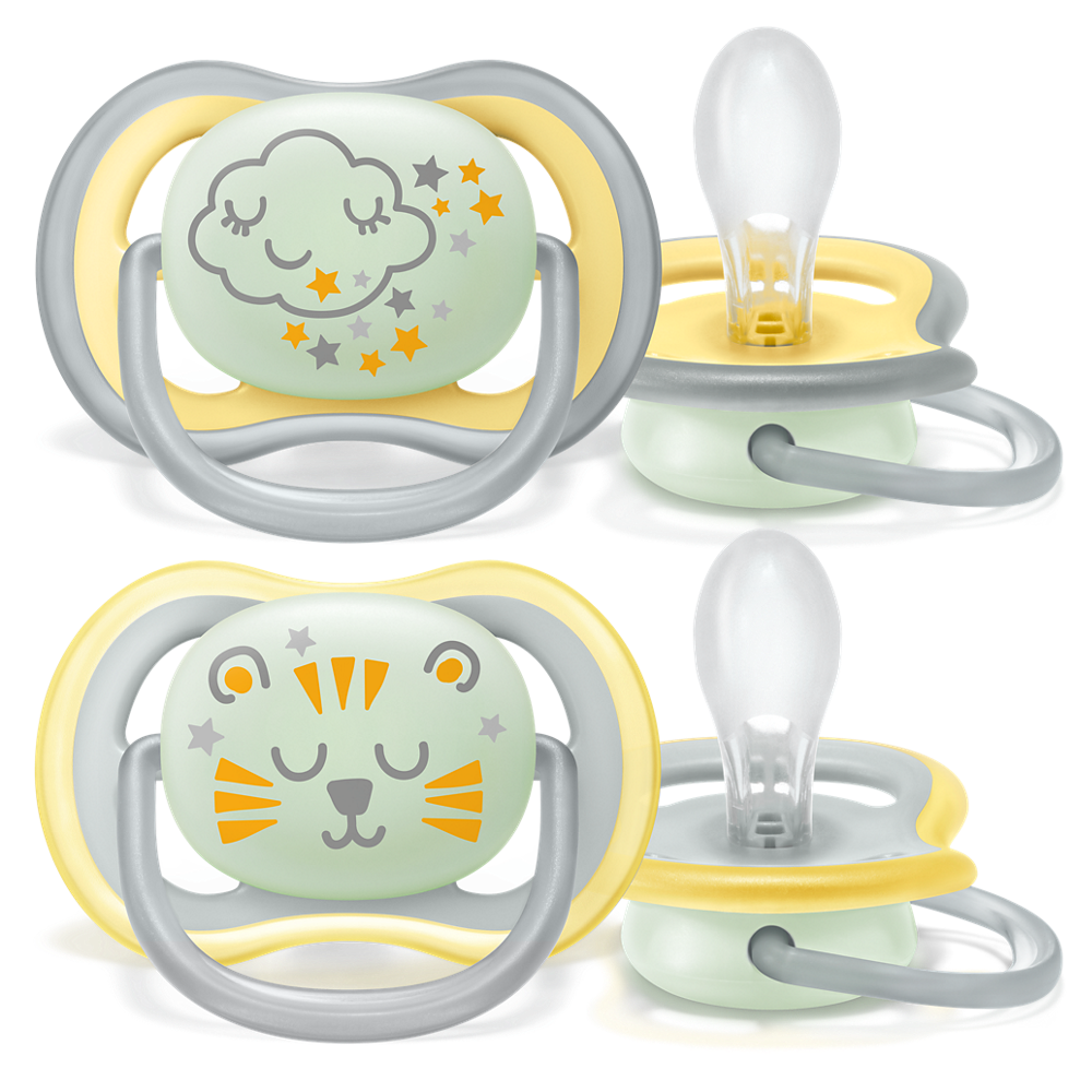 Philips Avent Ultra Air noćna duda varalica 18m+, neutralna, 2kom, SCF376/01