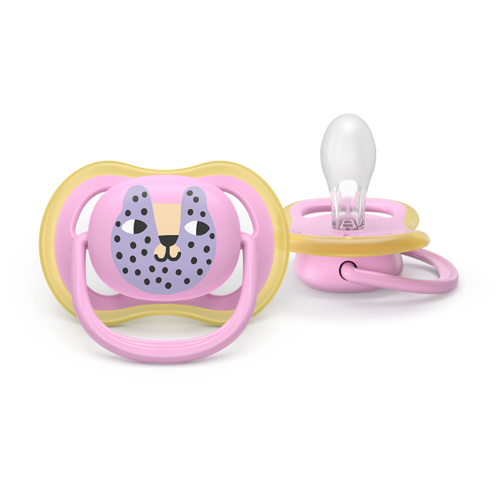 AVENT SCF087/13 TOLAŽILNA DUDA - SILIKON ULTRA AIR MOTIV 6-18M, Ž, 2/1