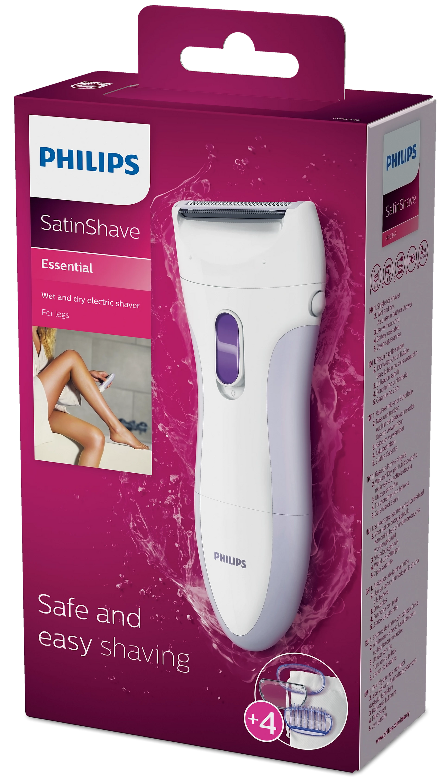 Philips električni aparat za brijanje za žene SatinShave Essential HP6342/00