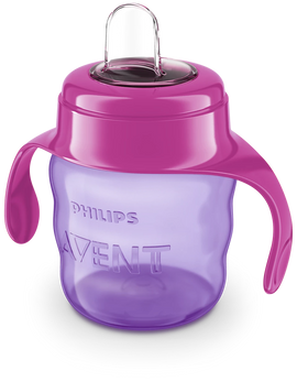 Philips Avent bočica s ručkama s mekanim usnikom 6m+, 200ml, djevojčica, SCF551/03