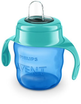 Philips Avent bočica s ručkama s mekanim usnikom 6m+, 200ml, dječak, SCF551/05