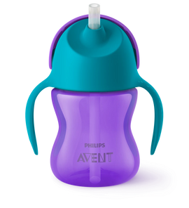 Philips Avent bočica na slamku 9m+, 200ml, djevojčica, SCF796/02