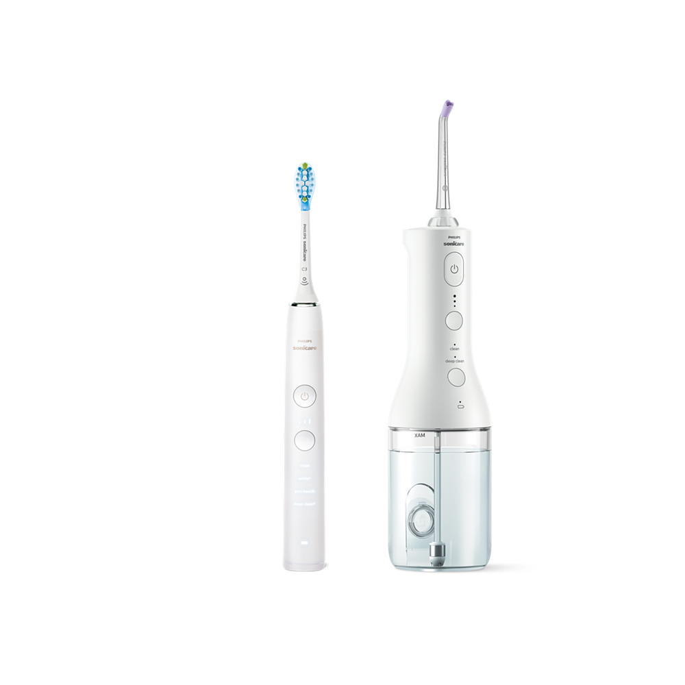 Philips Sonicare Power Flosser serije 3000 + električna četkica Diamond Clean serije 9000 HX3886/41