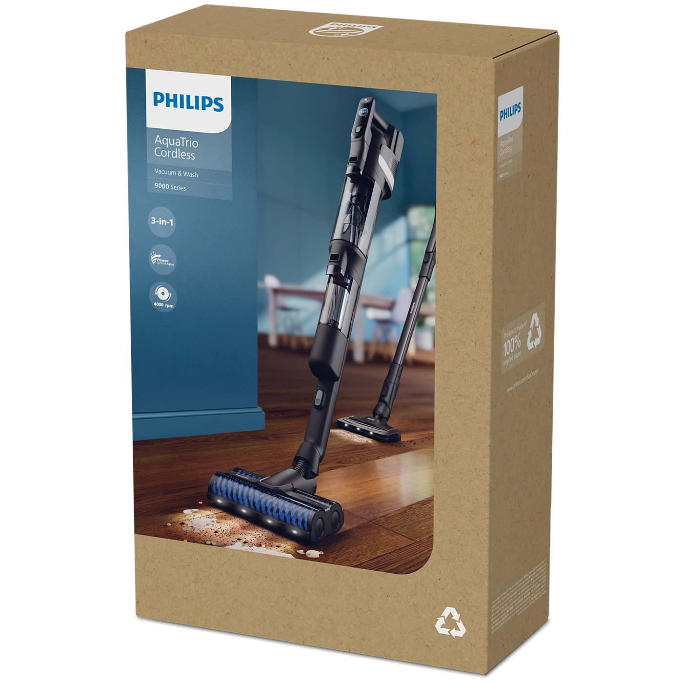 Philips AquaTrio bežični štapni usisavač za usisavanje i pranje XW9463/11 serija 9000