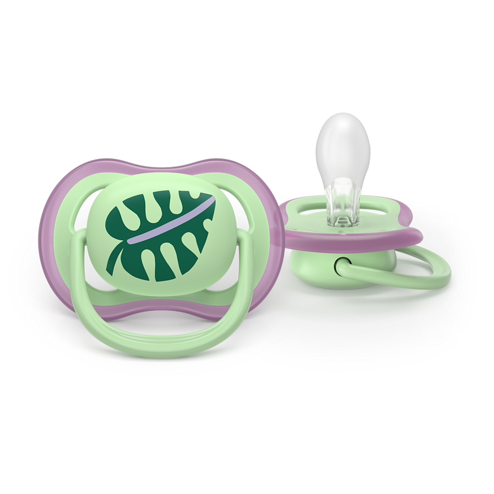 AVENT SCF087/13 TOLAŽILNA DUDA - SILIKON ULTRA AIR MOTIV 6-18M, Ž, 2/1