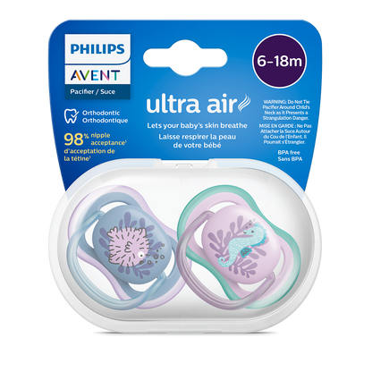 Philips Avent Ultra Air duda varalica 6-18m, djevojčica, 2kom, SCF085/61