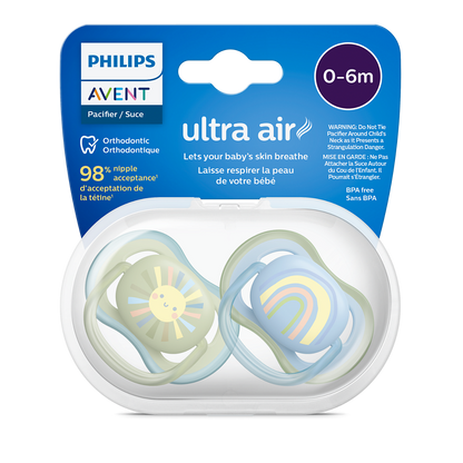 Philips Avent Ultra Air duda varalica 0-6m, dječak, 2kom, SCF085/58
