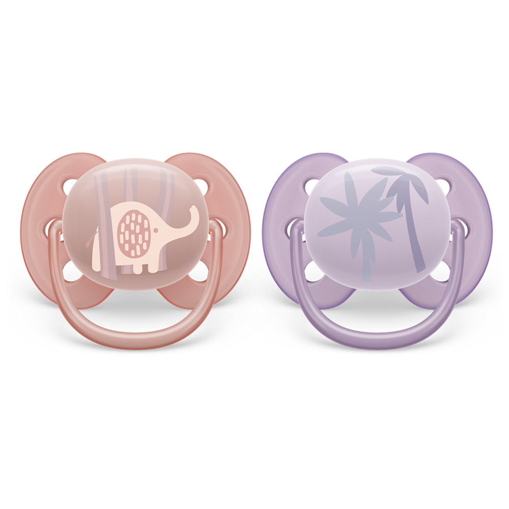 Philips Avent Ultra Soft duda varalica 0-6m, djevojčica, 2kom, SCF091/09