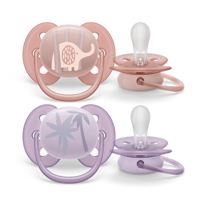 Philips Avent Ultra Soft duda varalica 0-6m, djevojčica, 2kom, SCF091/09