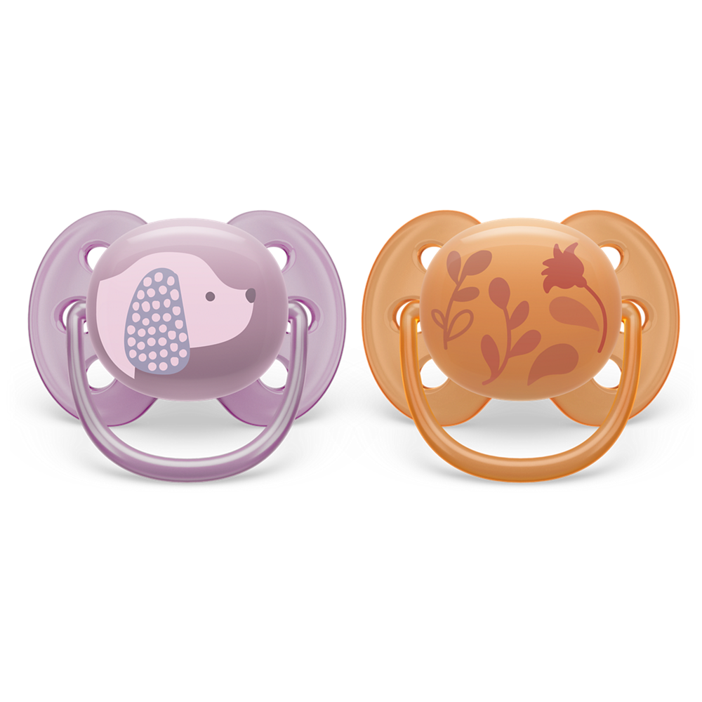 Philips Avent Ultra Soft duda varalica 6-18m, djevojčica, 2kom, SCF091/18