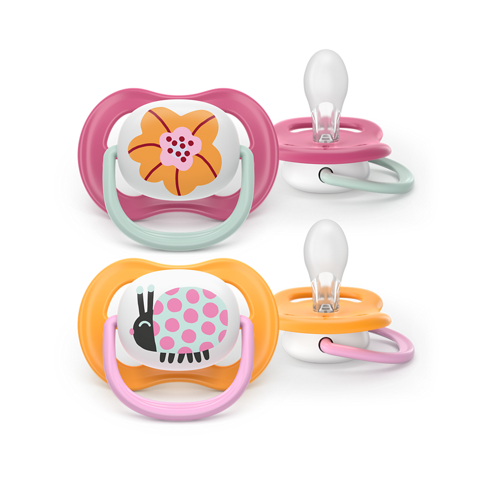 AVENT SCF080/27 TOLAŽILNA DUDA - SILIKON ULTRA AIR COLLECTION 6-18M, Ž, 2/1