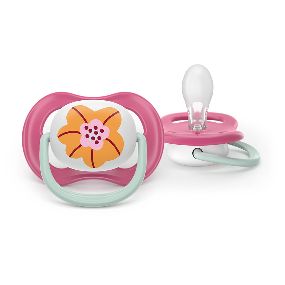 AVENT SCF080/27 TOLAŽILNA DUDA - SILIKON ULTRA AIR COLLECTION 6-18M, Ž, 2/1