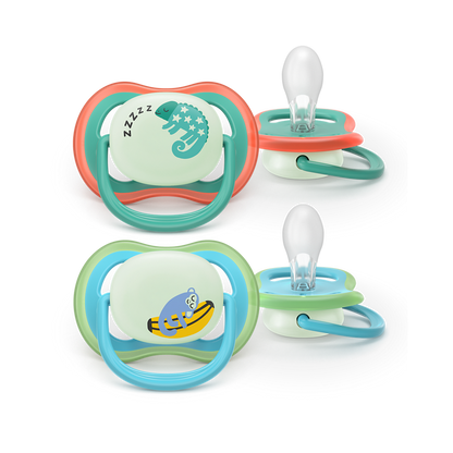 AVENT SCF376/28 TOLAŽILNA DUDA - SILIKON ULTRA AIR NOČNA 6-18M, M, 2/1