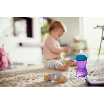 Philips Avent bočica s mekanim usnikom 9m+, 300ml, djevojčica, SCF802/02