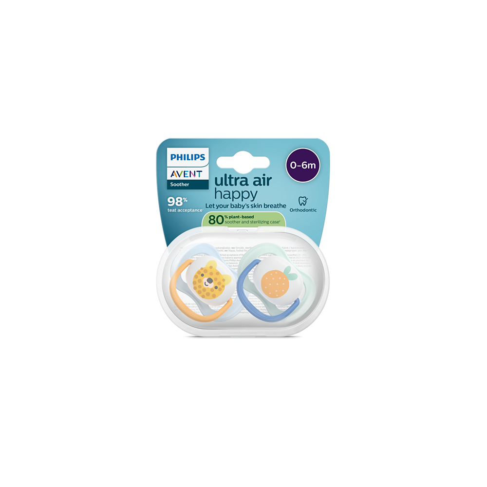 AVENT SCF080/23 TOLAŽILNA DUDA - SILIKON ULTRA AIR COLLECTION 0-6M, M, 2/1