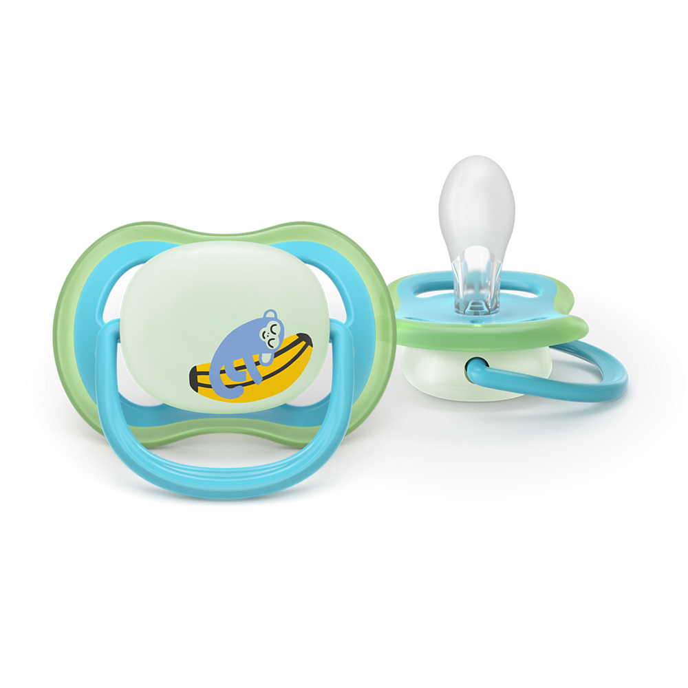 AVENT SCF376/28 TOLAŽILNA DUDA - SILIKON ULTRA AIR NOČNA 6-18M, M, 2/1