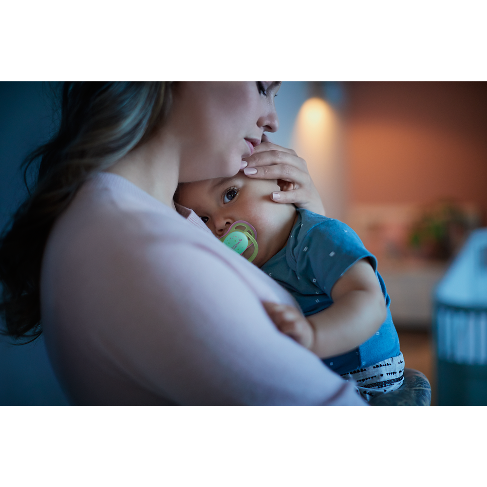 Philips Avent Ultra Air noćna duda varalica 0-6m, djevojčica, 2kom, SCF376/19