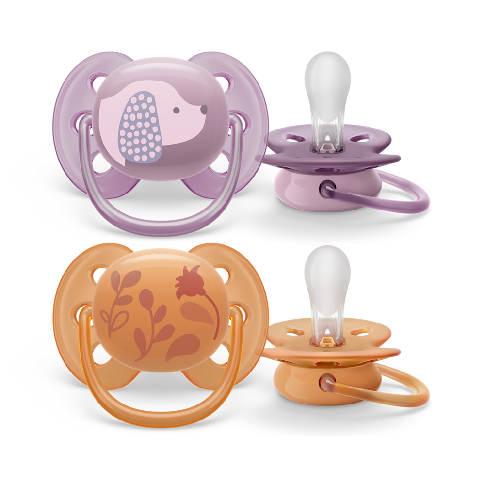 Philips Avent Ultra Soft duda varalica 6-18m, djevojčica, 2kom, SCF091/18