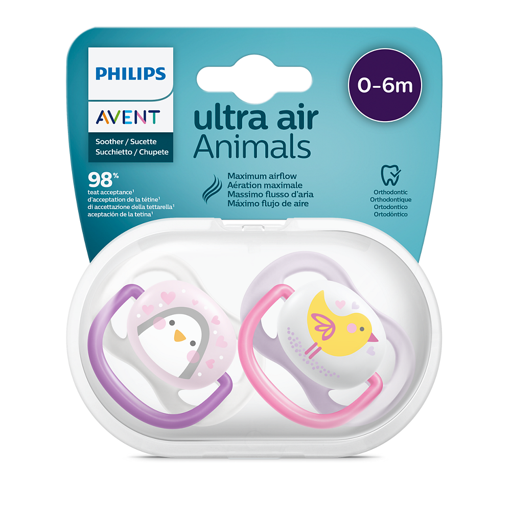 Philips Avent Ultra Air Collection duda varalica 0-6m, djevojčica, 2kom, SCF080/06