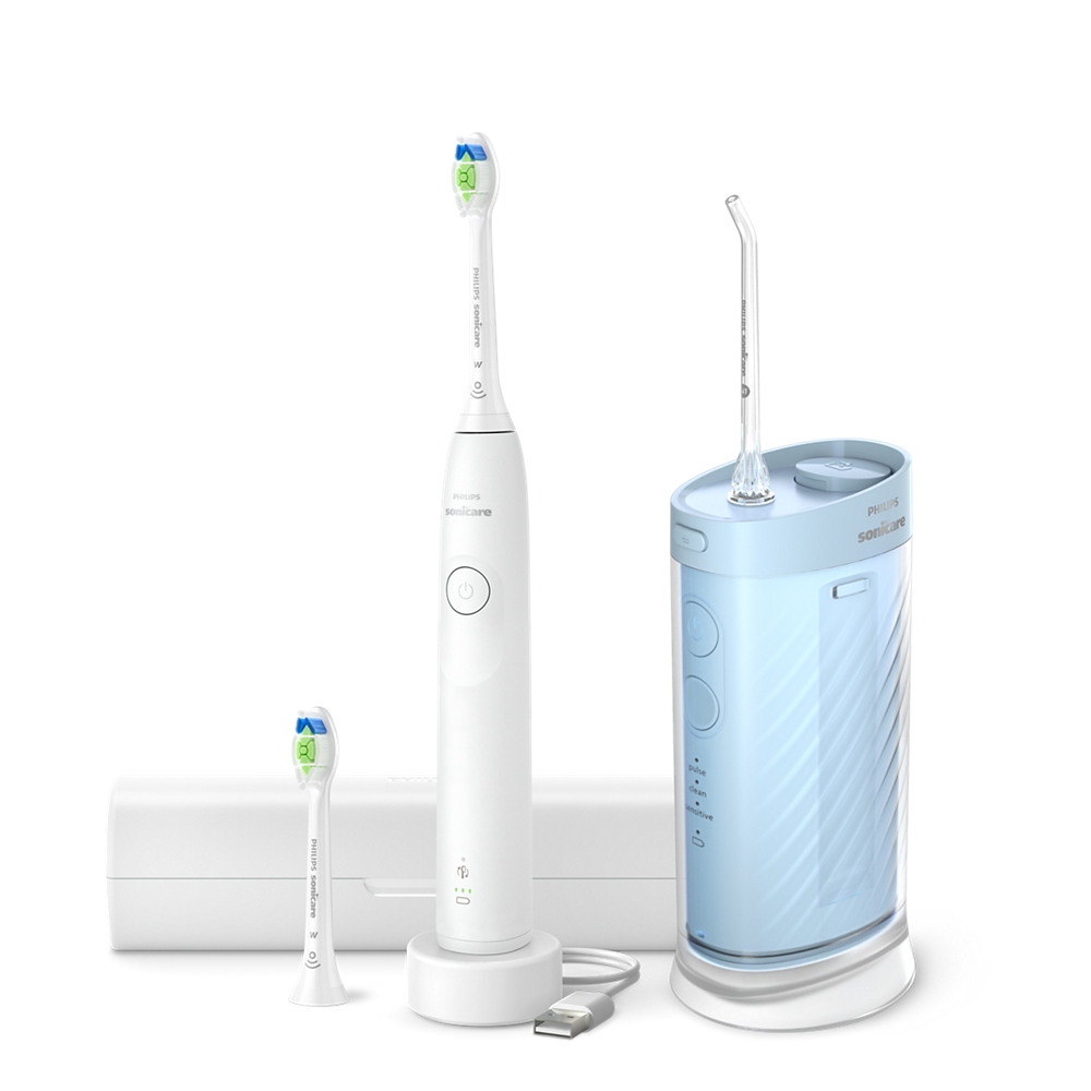 Philips Sonicare Compact Flosser 1000 + Električna četkica za zube Sonicare serije 5300 HX3334/43