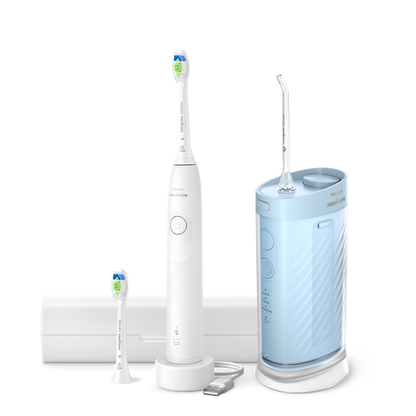 Philips Sonicare Compact Flosser 1000 + Električna četkica za zube Sonicare serije 5300 HX3334/43
