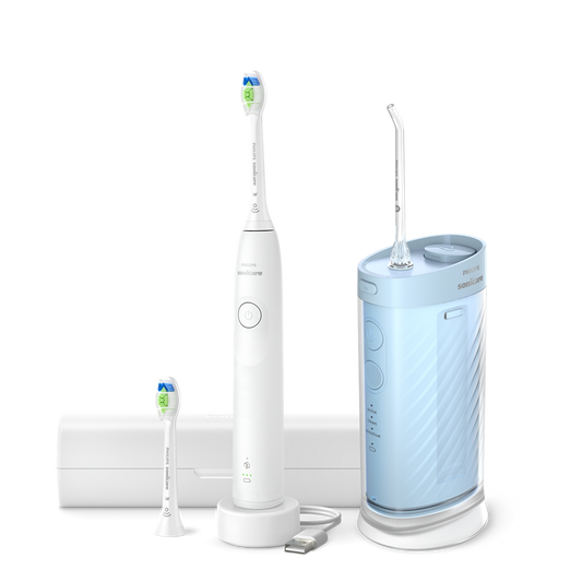 Philips Sonicare Compact Flosser 1000 + Električna četkica za zube Sonicare serije 5300 HX3334/43