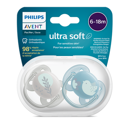Philips Avent Ultra Soft duda varalica 6-18m, dječak, 2kom, SCF091/15