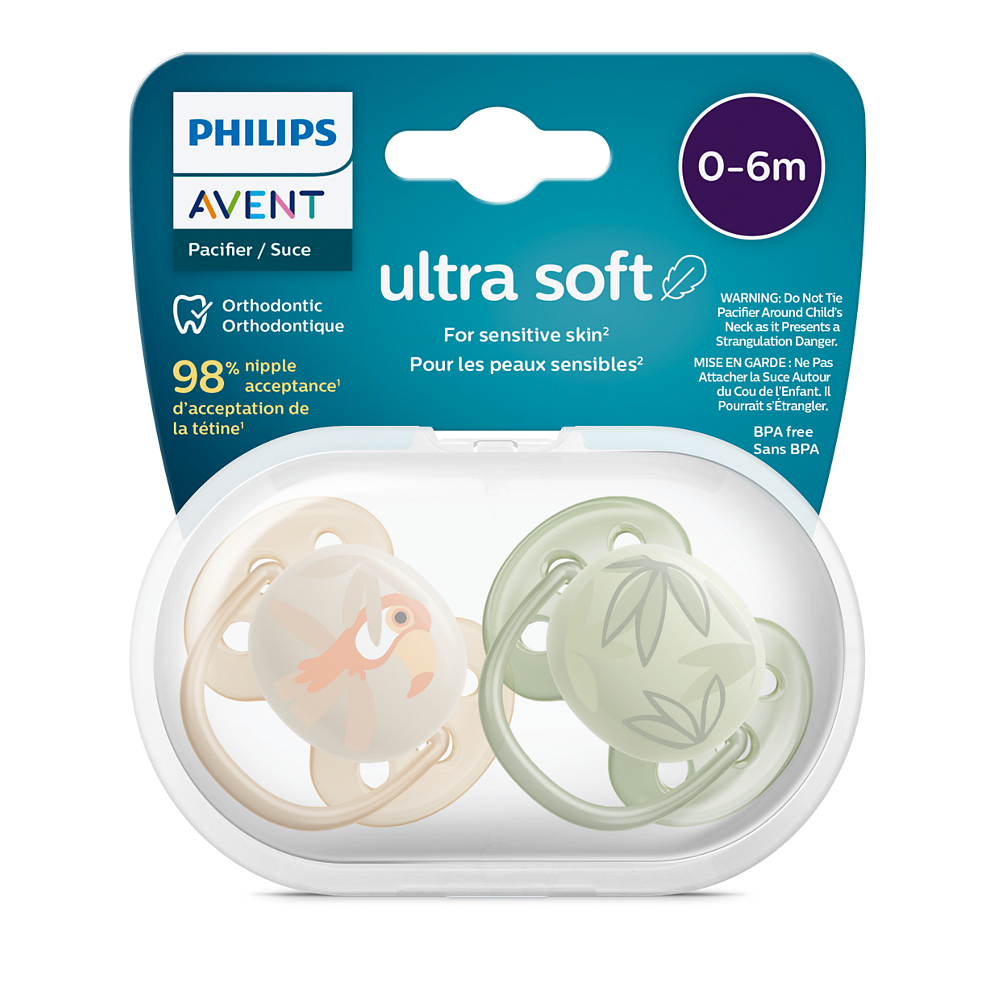 Philips Avent Ultra Soft duda varalica 0-6m, dječak, 2kom, SCF091/07