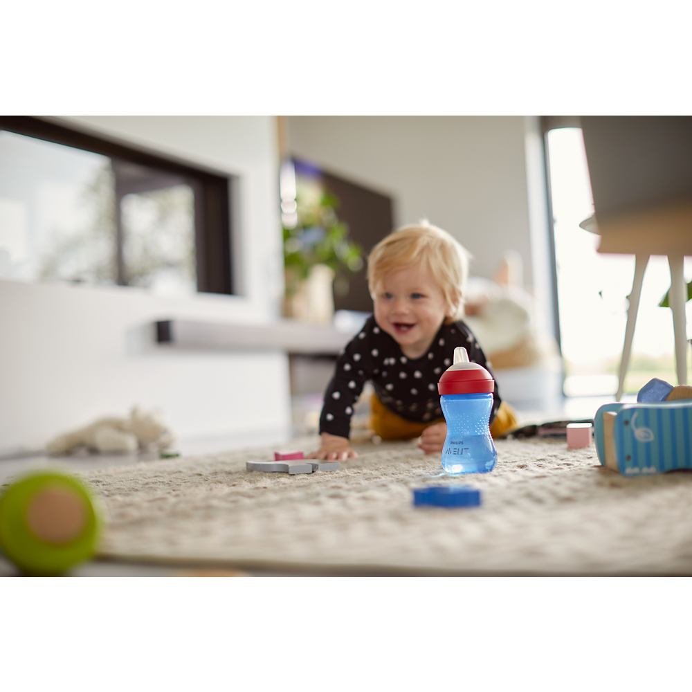 Philips Avent bočica s mekanim usnikom 9m+, 300ml, dječak, SCF802/01