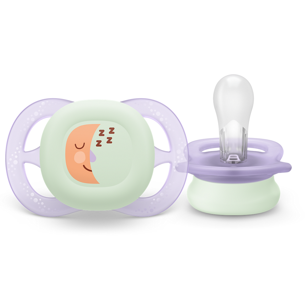 AVENT SCF075/17 TOLAŽILNA DUDA - SILIKON ULTRA START NOČNA 0-2M, Ž, 2/1
