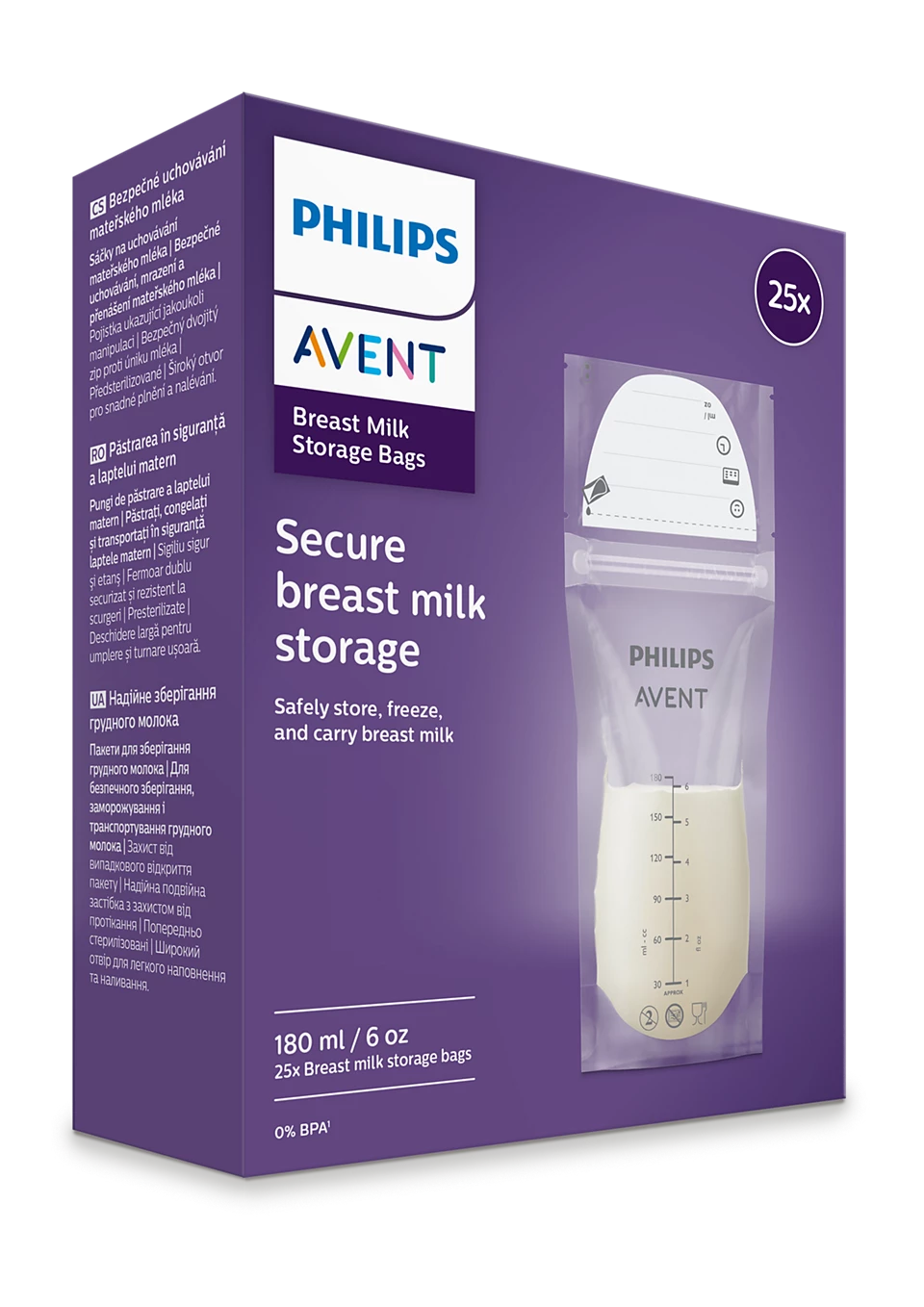 Philips Avent vrećice za spremanje izdojenog mlijeka, 25kom SCF603/25