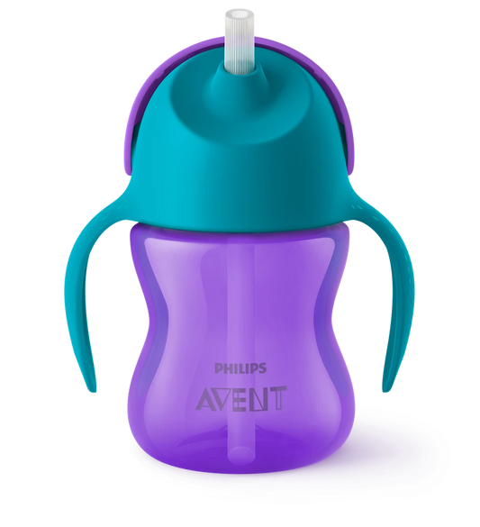 Philips Avent bočica na slamku 9m+, 200ml, djevojčica, SCF796/02