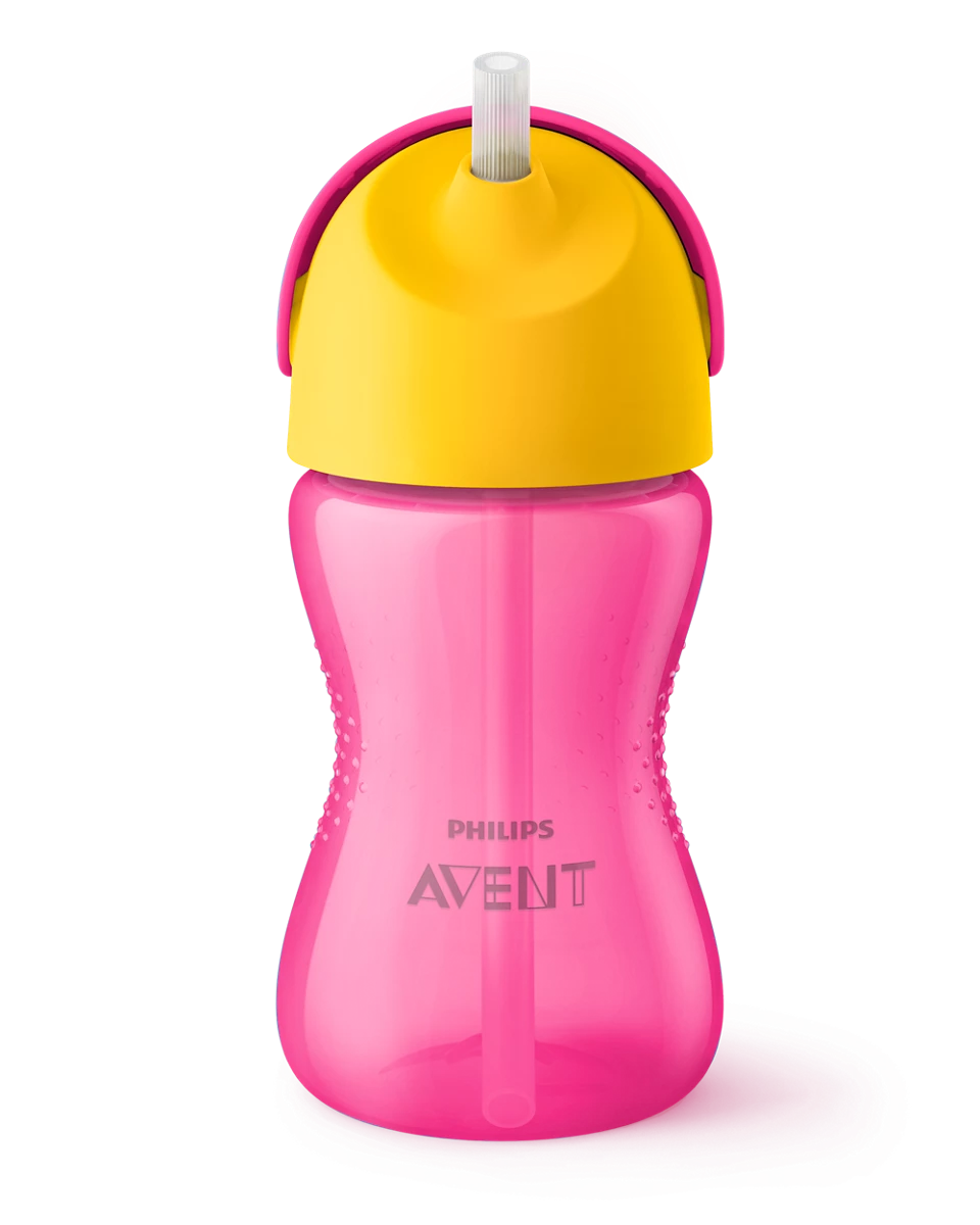 Philips Avent bočica na slamku 12m+, 300ml, djevojčica, SCF798/02