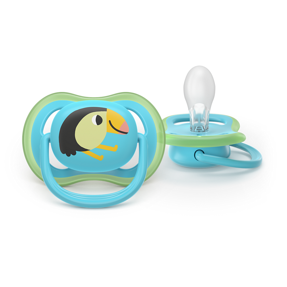 AVENT SCF087/11 TOLAŽILNA DUDA - SILIKON ULTRA AIR MOTIV 6-18M, M, 2/1