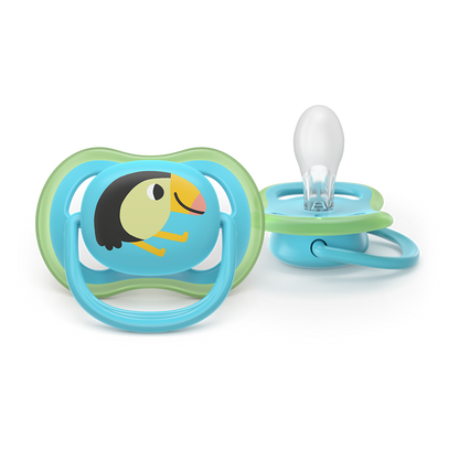 AVENT SCF087/11 TOLAŽILNA DUDA - SILIKON ULTRA AIR MOTIV 6-18M, M, 2/1