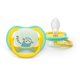 AVENT SCF376/32 TOLAŽILNA DUDA - SILIKON ULTRA AIR NOČNA 18M+, NEUTRALNA, 2/1