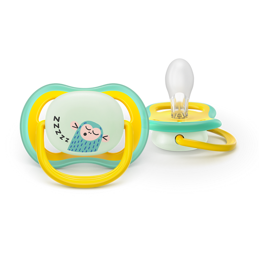 AVENT SCF376/32 TOLAŽILNA DUDA - SILIKON ULTRA AIR NOČNA 18M+, NEUTRALNA, 2/1