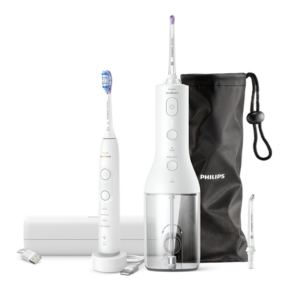 Philips Sonicare Cordless Power Flosser 3000 + četkica za zube Sonicare serije 7100 HX3887/41