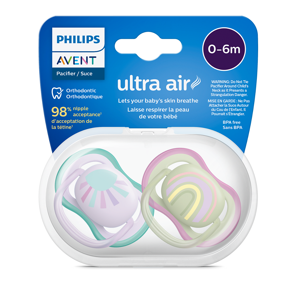 Philips Avent Ultra Air duda varalica 0-6m, djevojčica, 2kom, SCF085/59