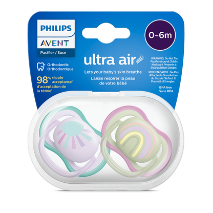 Philips Avent Ultra Air duda varalica 0-6m, djevojčica, 2kom, SCF085/59