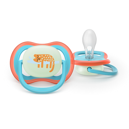 AVENT SCF376/32 TOLAŽILNA DUDA - SILIKON ULTRA AIR NOČNA 18M+, NEUTRALNA, 2/1