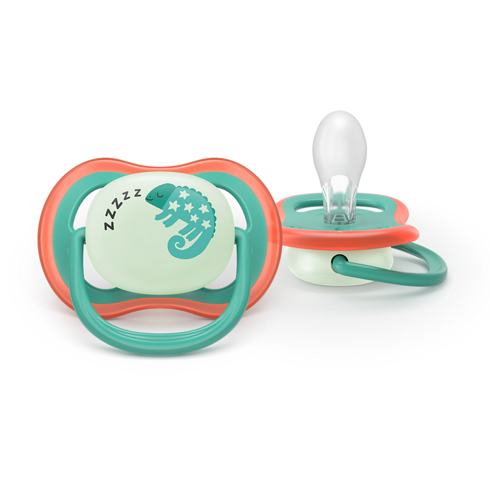 AVENT SCF376/28 TOLAŽILNA DUDA - SILIKON ULTRA AIR NOČNA 6-18M, M, 2/1