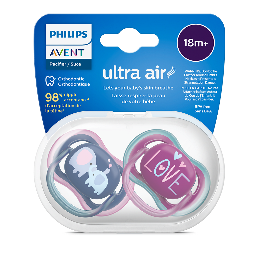 Philips Avent Ultra Air duda varalica 18m+, djevojčica, 2kom, SCF349/22