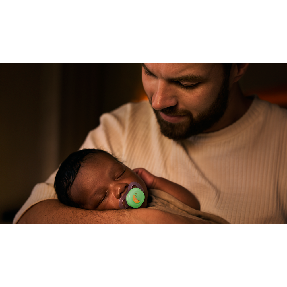 Philips Avent Ultra Start noćna duda varalica, 0-2m, djevojčica, 2kom, SCF075/07
