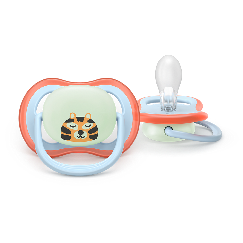 AVENT SCF376/24 TOLAŽILNA DUDA - SILIKON ULTRA AIR NOČNA 0-6M, M, 2/1