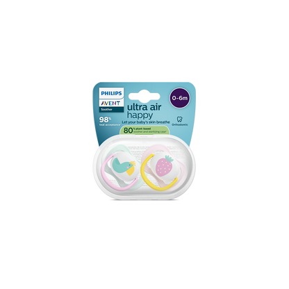 AVENT SCF080/24 TOLAŽILNA DUDA - SILIKON ULTRA AIR COLLECTION 0-6M, Ž, 2/1