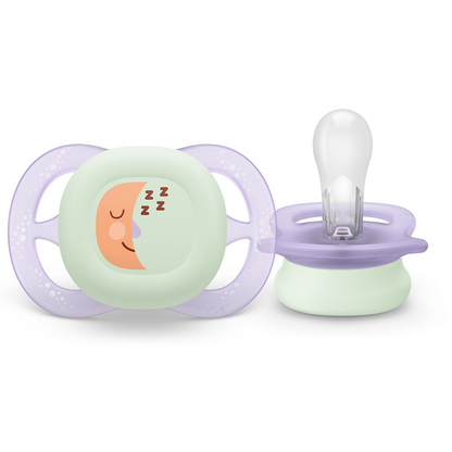 Philips Avent Ultra Start noćna duda varalica, 0-2m, djevojčica, 2kom, SCF075/07